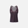 Laminated ribbed knit top
