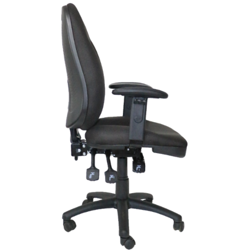 כיסא משרדי שחור נוח עם מנגנוני כוונון – דגם US 72205