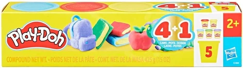בצק פליידו Play-Doh מילוי 4+1 צבעים