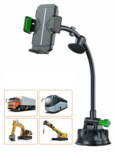 מעמד אחיזה כפולה לשמשה ולדשבורד עם זרוע ארוכה למשאיות ואוטובוסים