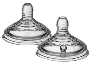 זוג פטמות לבקבוק טומי טיפי Natural Start - זרימה בינונית 3+ חודשים