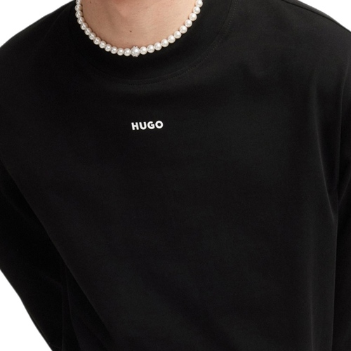 חולצה HUGO מידות S-XXL לגברים בגוון שחור שרוול ארוך