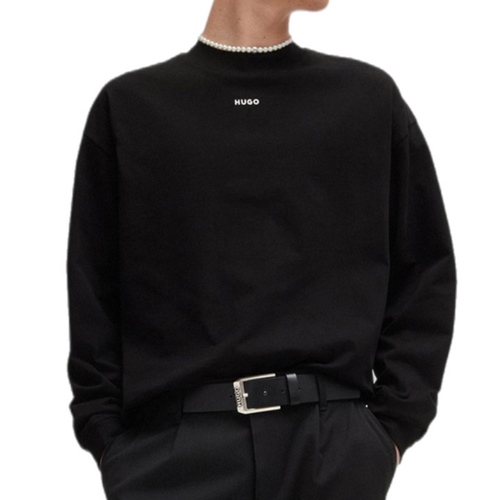 חולצה HUGO מידות S-XXL לגברים בגוון שחור שרוול ארוך