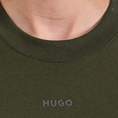חולצה HUGO מידות S-XXL לגברים בגוון ירוק זית