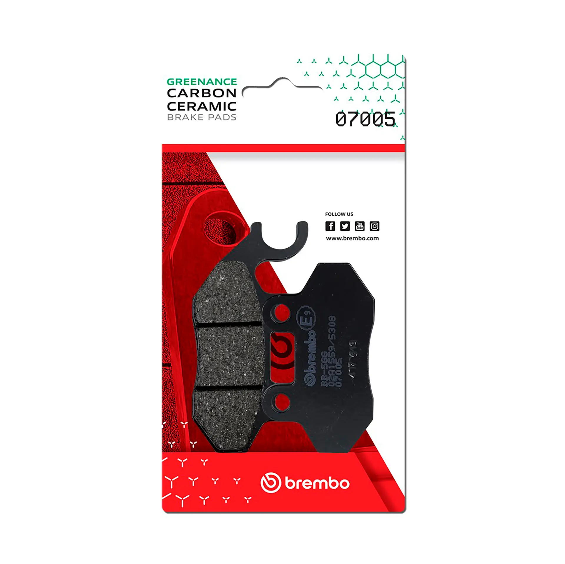 רפידות בלם קדמי קרבון קרמי 07005CC - ברמבו BREMBO פג