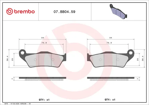רפידות בלם ברמבו 07BB0483 לאופנועי KTM הוסקוורנא שרקו - תרכובת סינטר מתקדמת עם בטיחות מרבית ועמידות גבוהה, כוללות ערכת התקנה מקצועית