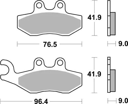 רפידות בלם אופנוע פיאג'ו XEVO250 קדמיות - BREMBO 07056CC סינטר