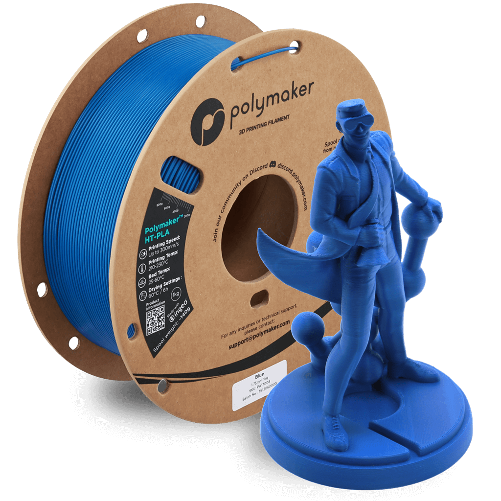 פילמנט כחול עמיד בחום, 1 ק"ג 1.75 מ"מ - Polymaker HT-PLA Blue