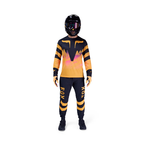 חולצת רכיבה ארוכה פוקס שחור / כתום - FOX RACING RANGER LS JERSEY KAIROS V26