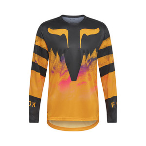 חולצת רכיבה ארוכה פוקס שחור / כתום - FOX RACING RANGER LS JERSEY KAIROS V26