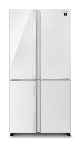 SHARP SJ-FSRN87WH מקרר 4 דלתות 611 ל׳ זכוכית-לבנה מקפיא תחתון שארפ