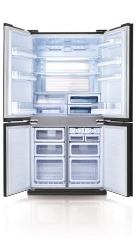 SHARP SJ-FSRN87WH מקרר 4 דלתות 611 ל׳ זכוכית-לבנה מקפיא תחתון שארפ