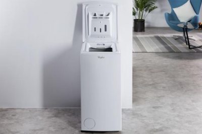 מכונת כביסה פתח עליון 7 ק"ג Whirlpool TDLR 7220 במהירות 1200 סל"ד - צבע לבן אחריות ע"י היבואן הרשמי