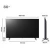 טלוויזיה חכמה 86 אינץ' ברזולוציית 4K LG UHD, דגם: 86UR78006LC