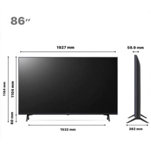 טלוויזיה חכמה 86 אינץ' ברזולוציית 4K LG UHD, דגם: 86UR78006LC
