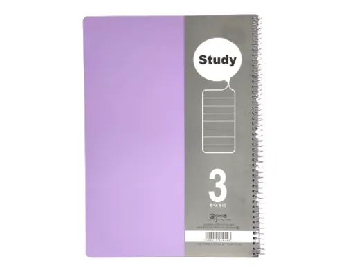 מחברת ספירלה כריכה רכה A4 שורה - 3 נושאים - 120 דף