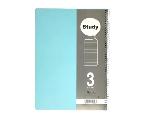 מחברת ספירלה כריכה רכה A4 שורה - 3 נושאים - 120 דף