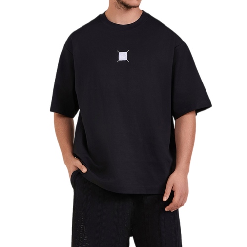 חולצה BALR מידות XS-3XL לגברים בגוון שחור עם תווית