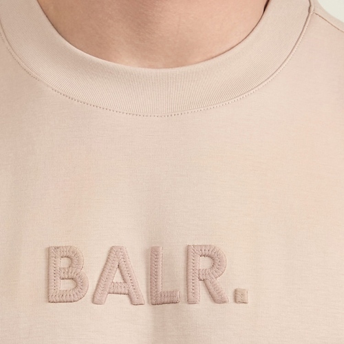 חולצה BALR מידות XS-3XL לגברים בגוון בז' עם כיתוב
