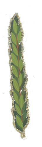 20 חיתוך הדסים יצירה עם נצנץ מוזהב 