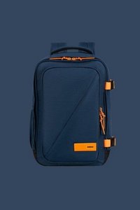 תיק גב LOW COST UNDER THE SEAT כחול כתום 38 ליטר תא מחשב AMERICAN TOURISTER
