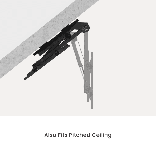 זרוע תקרה חשמלית למסכים עד 