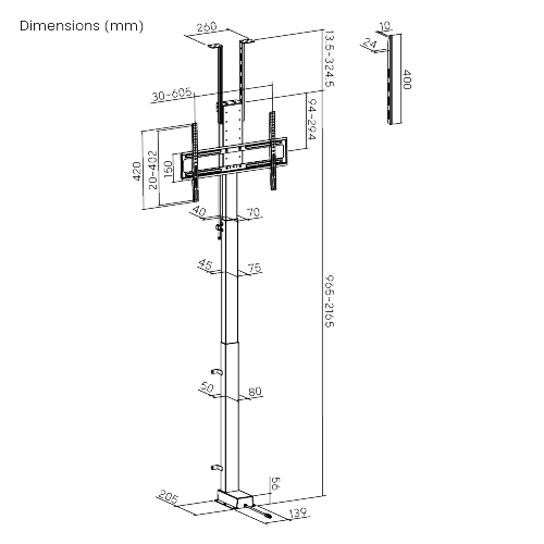 מעלית למסכים עד 