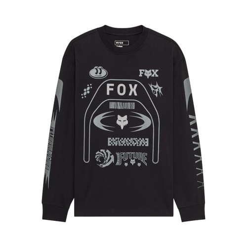 חולצה ארוכה פוקס שחור - FOX IMAGE COSMO MW OVERSIZED LS V26
