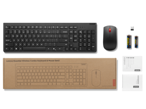 סט מקלדת ועכבר Lenovo Essential Wireless Combo 2 K+M AI