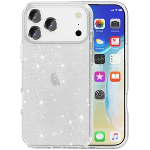 מגן כיסוי קשיח שקוף מנצנץ עבור Gripcase iPhone 17 Pro