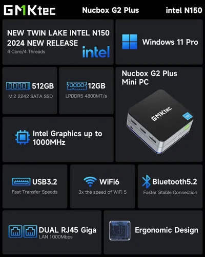 מחשב מיני NucBox G2 Plus