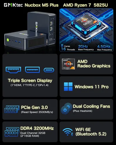 מחשב מיני - AMD NucBox M5 Plus