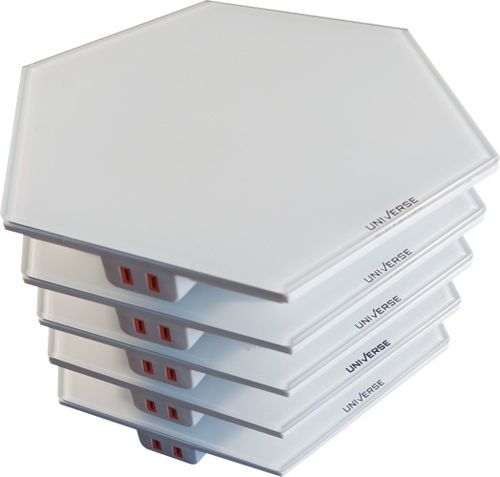 פלטה חשמלית לשבת יחיד UNIVERSE זכוכית מודולרית NRI-956 משני ללא כבל צבע שחור/ לבן