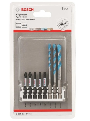 סט 8 חלקים מקדחים וביטים BOSCH