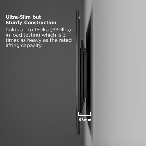 זרוע קיר חשמלית מתכווננת לטלוויזיה עד 75