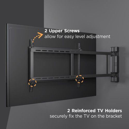 זרוע קיר חשמלית מתכווננת לטלוויזיה עד 75