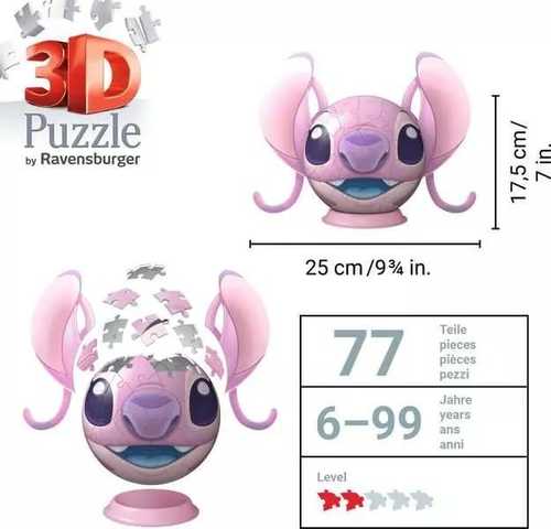 פאזל כדור תלת מימד 72 חלקים - אנג'ל סטיץ'