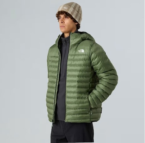 מעיל פוך סינתטי לגברים Terra Peak Hooded Jacket Bark Mist