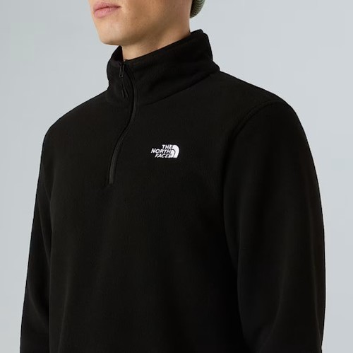 חולצת מיקרופליז גברים GLACIER 100 1/4 ZIP Black 