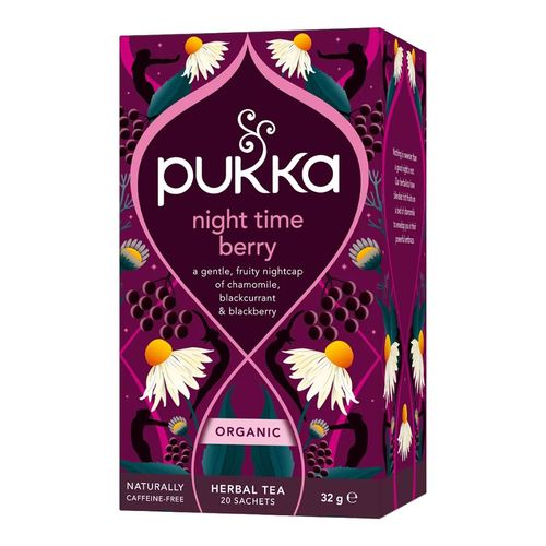 חליטת נייט טיים פירות יער 20 שקיקים | Pukka night time berry