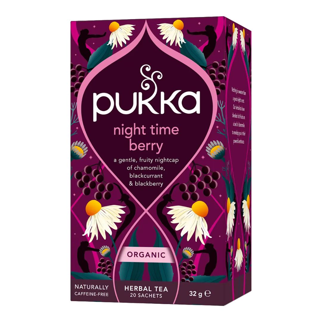 חליטת נייט טיים פירות יער 20 שקיקים | Pukka night time berry