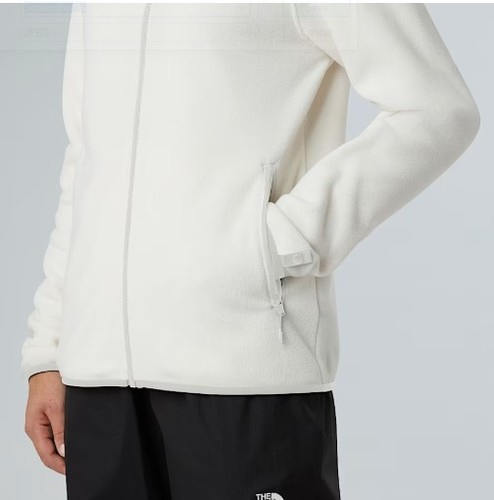מעיל מיקרופליז נשים GLACIER 100 FULL ZIP White Dune
