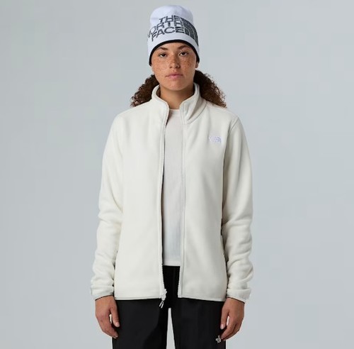 מעיל מיקרופליז נשים GLACIER 100 FULL ZIP White Dune