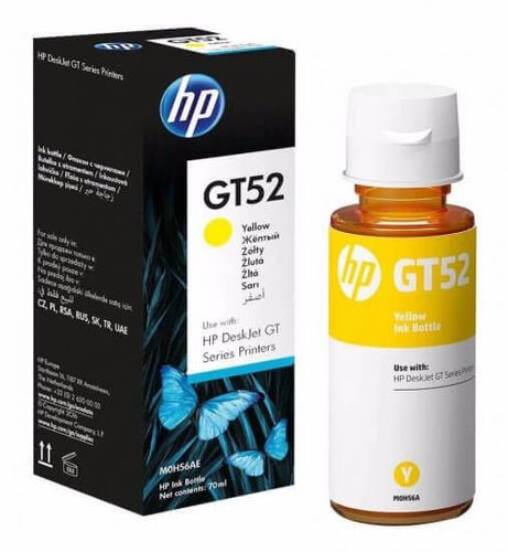 בקבוק דיו HP GT52 צהוב