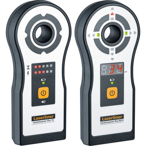 סמן קידוח מקצועי LASERLINER Center Scanner Plus 075.300A - מערכת משדר ומקלט לאיתור מדויק של נקודות כניסה ויציאה בקידוח קירות ותקרות