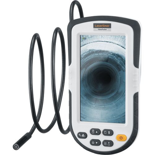 מצלמת ציר גמיש LASERLINER VideoPocket 082.261A - מערכת בדיקה ויזואלית קומפקטית עם מסך צבעוני גדול לבדיקת מקומות קשים להגעה