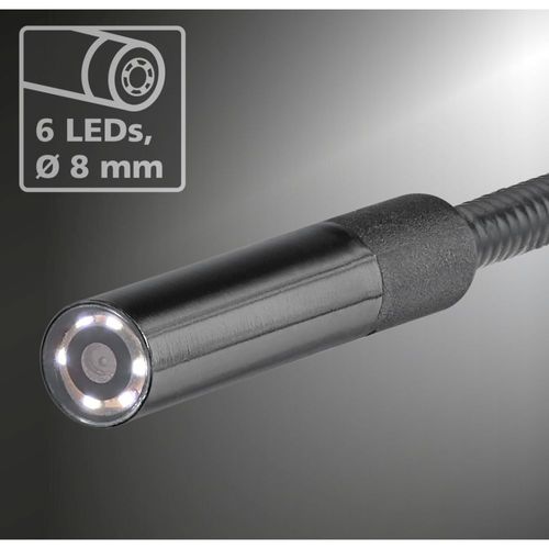 מצלמת ציר גמיש LASERLINER VideoPocket 082.261A - מערכת בדיקה ויזואלית קומפקטית עם מסך צבעוני גדול לבדיקת מקומות קשים להגעה