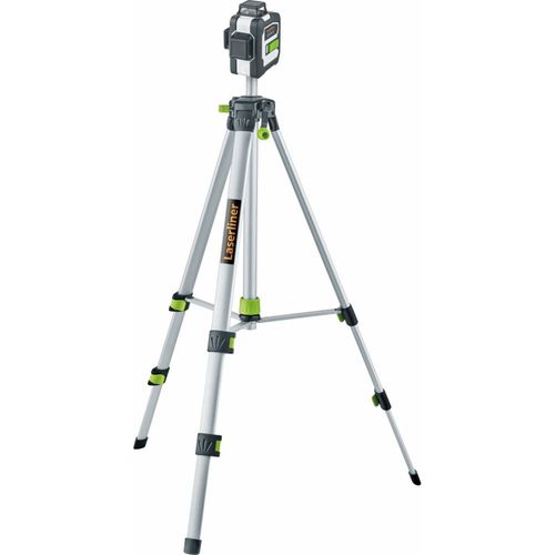 לייזר 3D ירוק LASERLINER CompactPlane-Laser 3G דגם 036.299A - מכשיר פילוס מקצועי עם שלושה היקפי לייזר וחצובת אלומיניום לעבודות בנייה ויישור מדויק