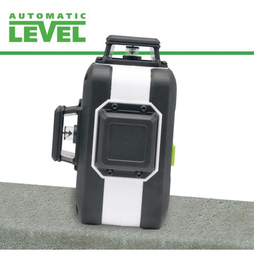 לייזר 3D ירוק LASERLINER CompactPlane-Laser 3G דגם 036.299A - מכשיר פילוס מקצועי עם שלושה היקפי לייזר וחצובת אלומיניום לעבודות בנייה ויישור מדויק