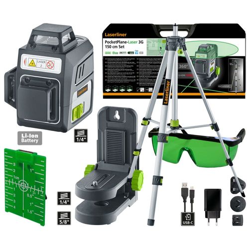 לייזר 3D ירוק LASERLINER PocketPlane-Laser 3G מק